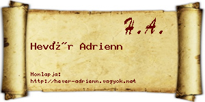 Hevér Adrienn névjegykártya